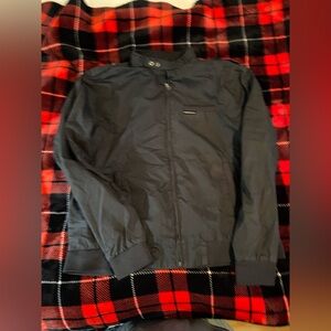 Members Only Black Windbreaker Jacket no size,  But looks like xl